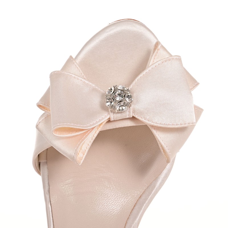 Ivory Satin Bridal Sandals