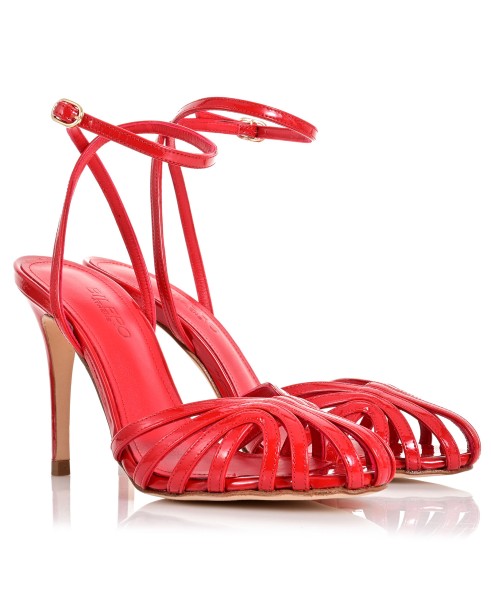 Women's Sandals Red Patent Leather
