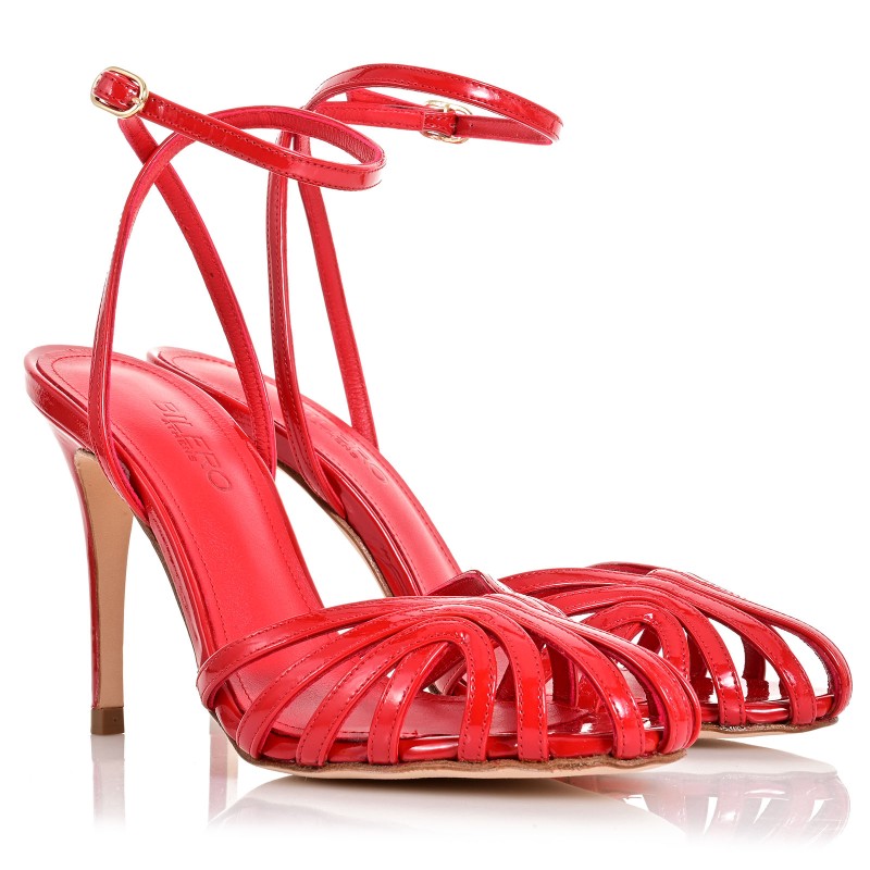 Women's Sandals Red Patent Leather