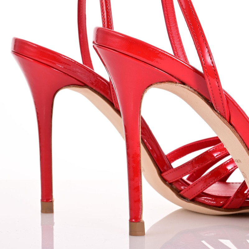 Women's Sandals Red Patent Leather