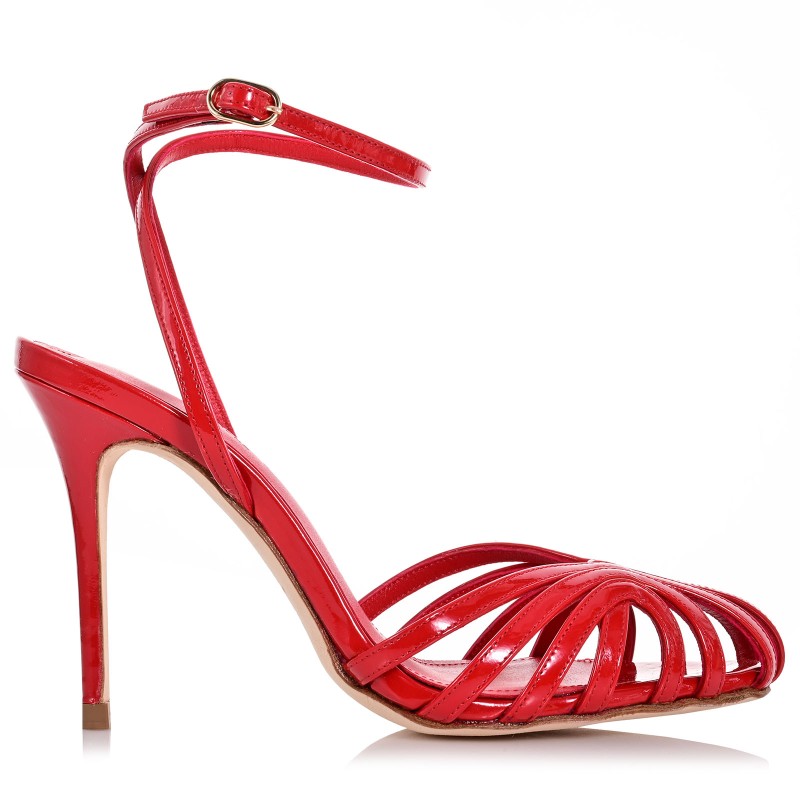 Women's Sandals Red Patent Leather