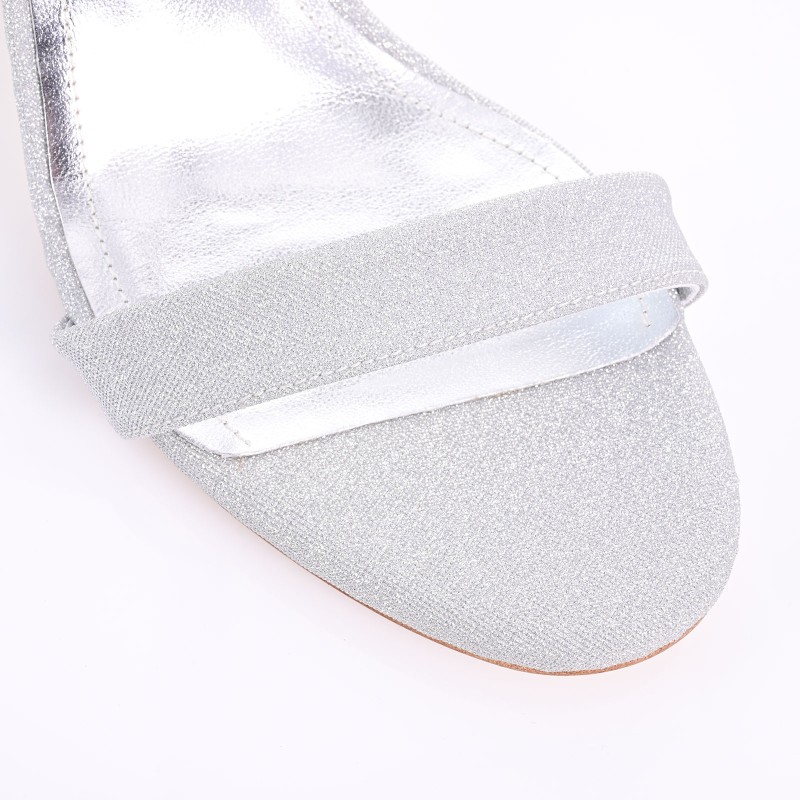 Silver Glitter Bridal Sandals