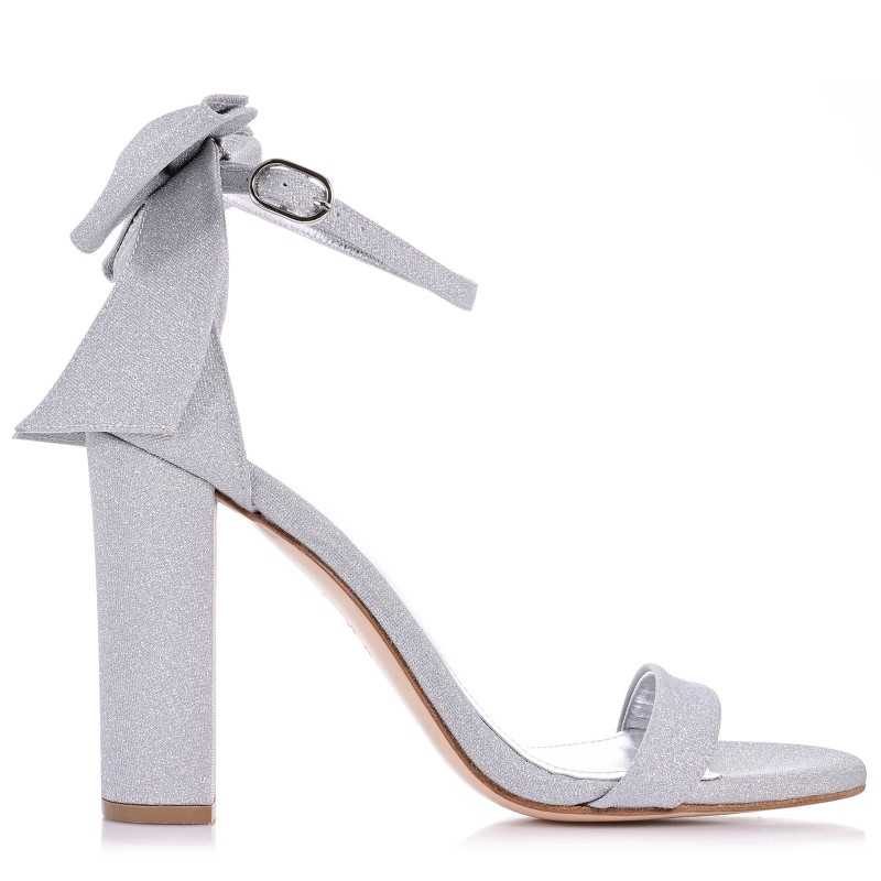 Silver Glitter Bridal Sandals