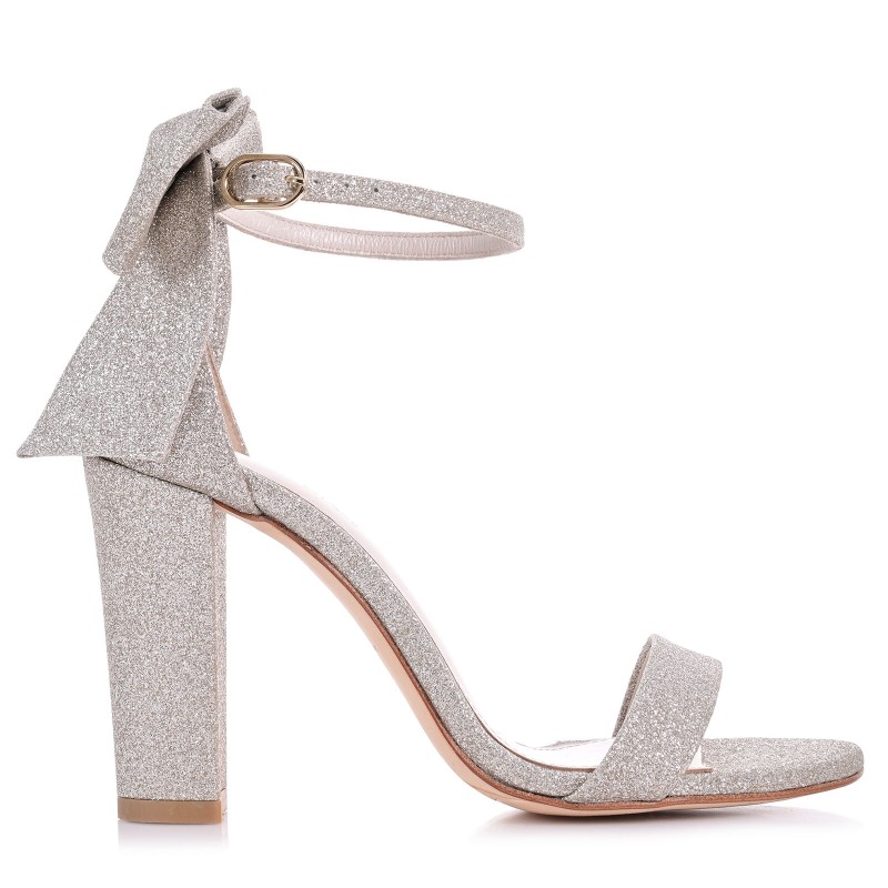 Bridal Sandals Gold Glitter