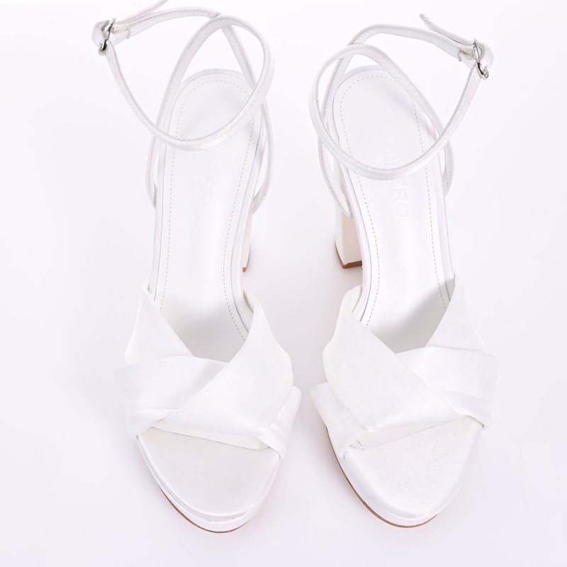 Bridal Sandals White Satin