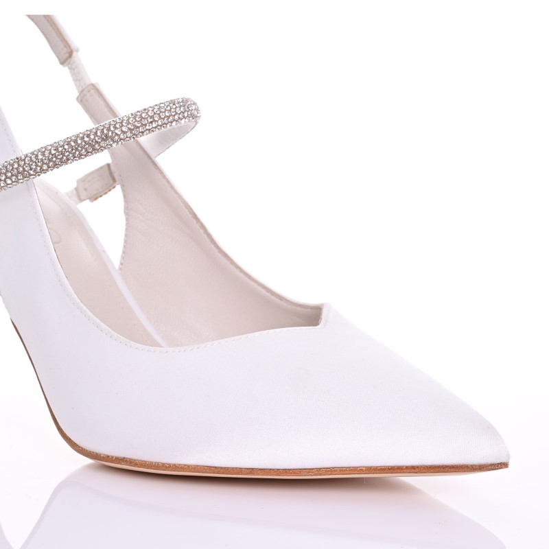 Bridal Pumps White Satin
