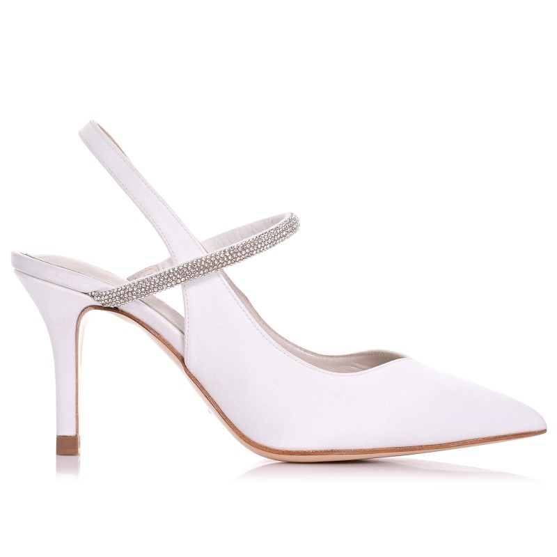 Bridal Pumps White Satin
