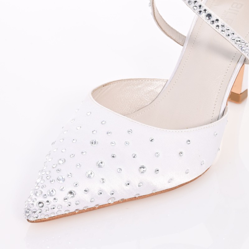 Bridal Pumps White Satin