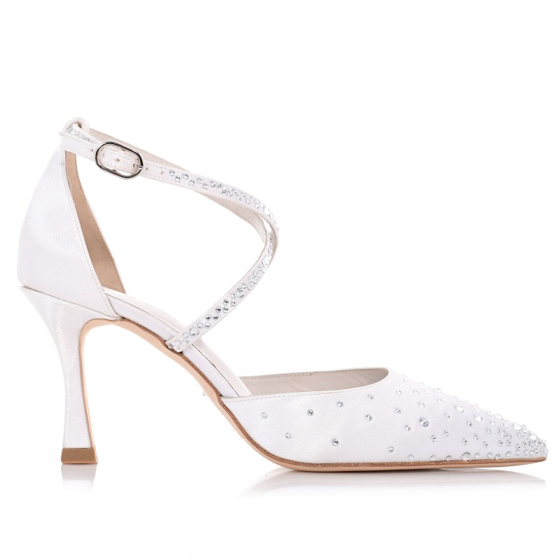 Bridal Pumps White Satin
