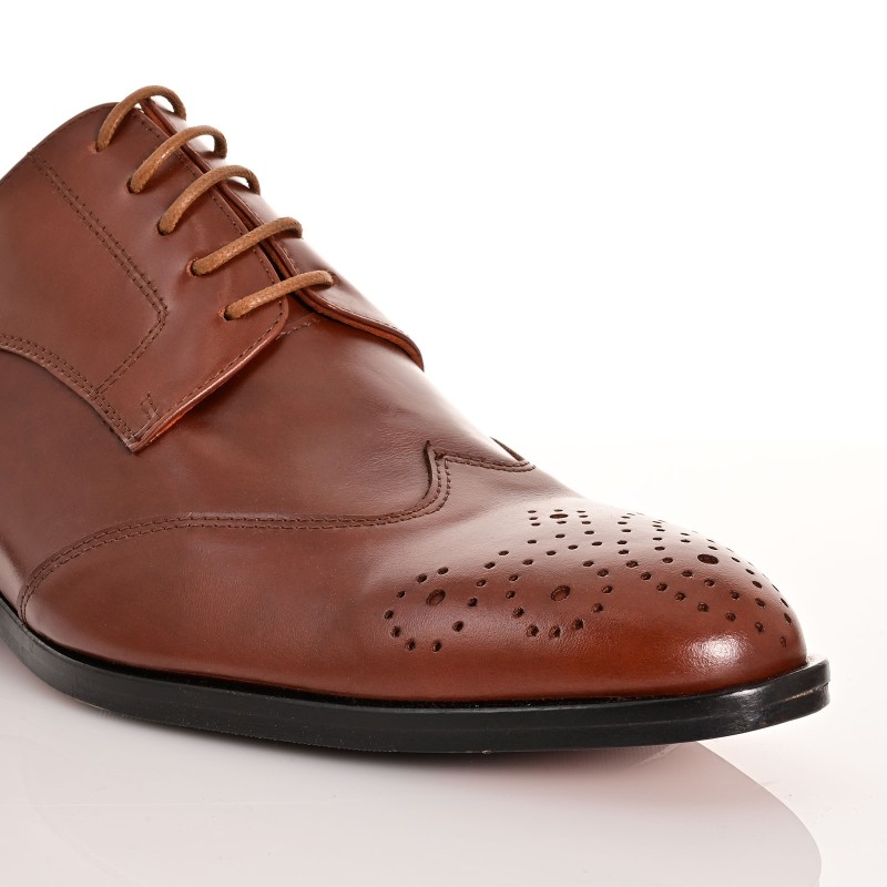 Camel Leather Groom Shoes