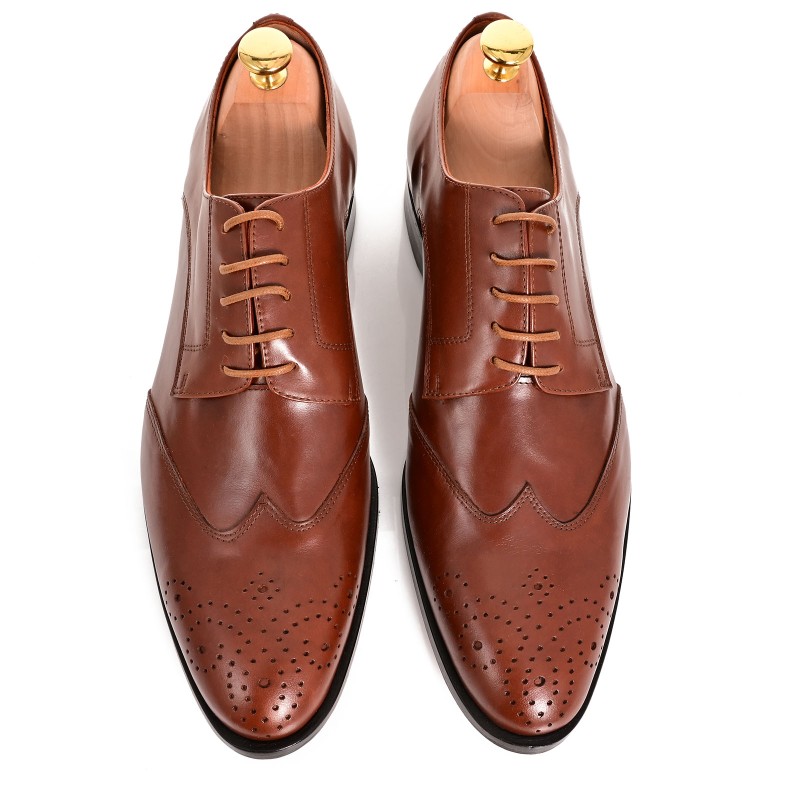 Camel Leather Groom Shoes