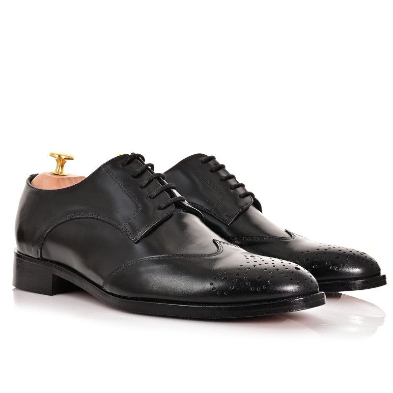 Black Leather Groom Shoes