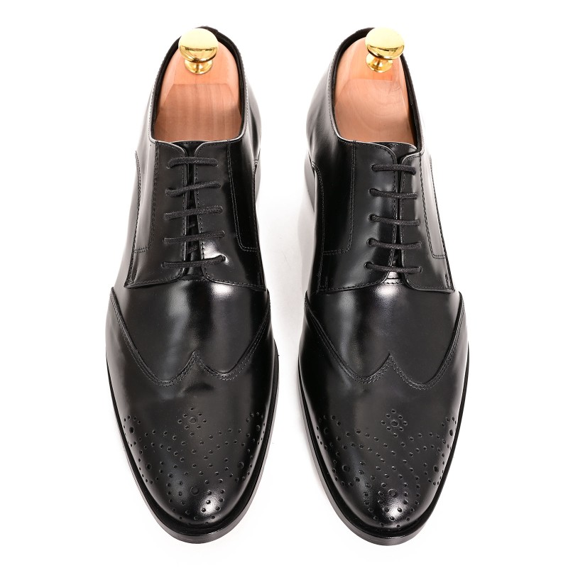 Black Leather Groom Shoes
