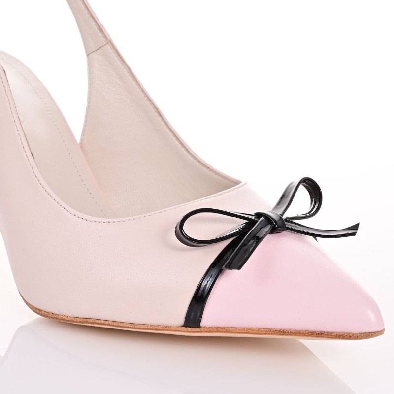 Women Pink Leather Pumps