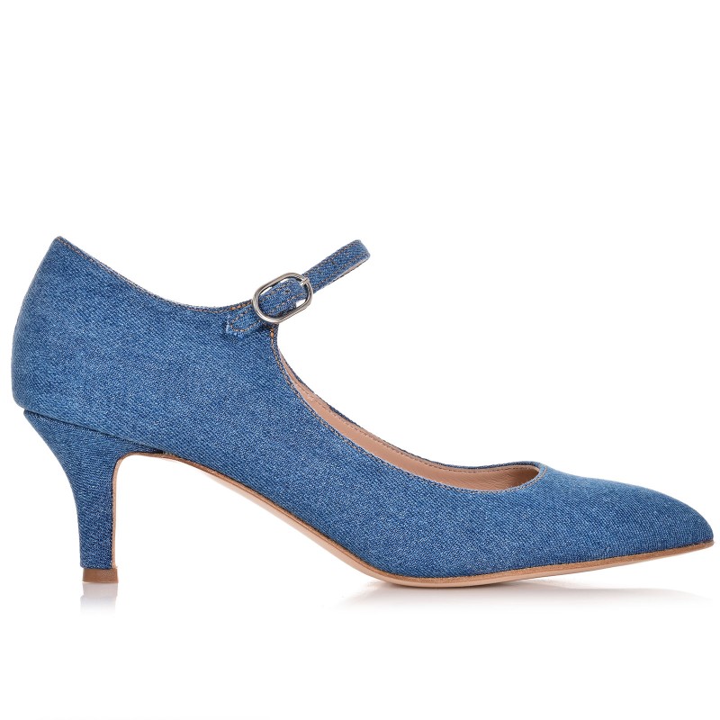Women's Blue Jeans Pumps