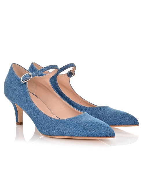 Women's Blue Jeans Pumps