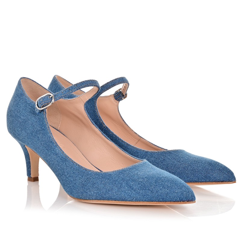 Women's Blue Jeans Pumps