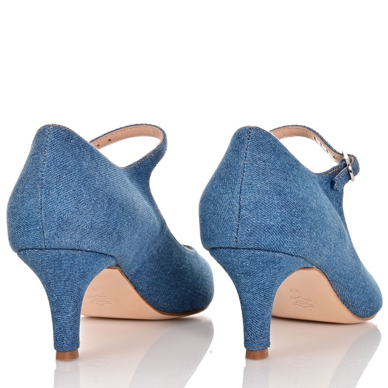Women's Blue Jeans Pumps