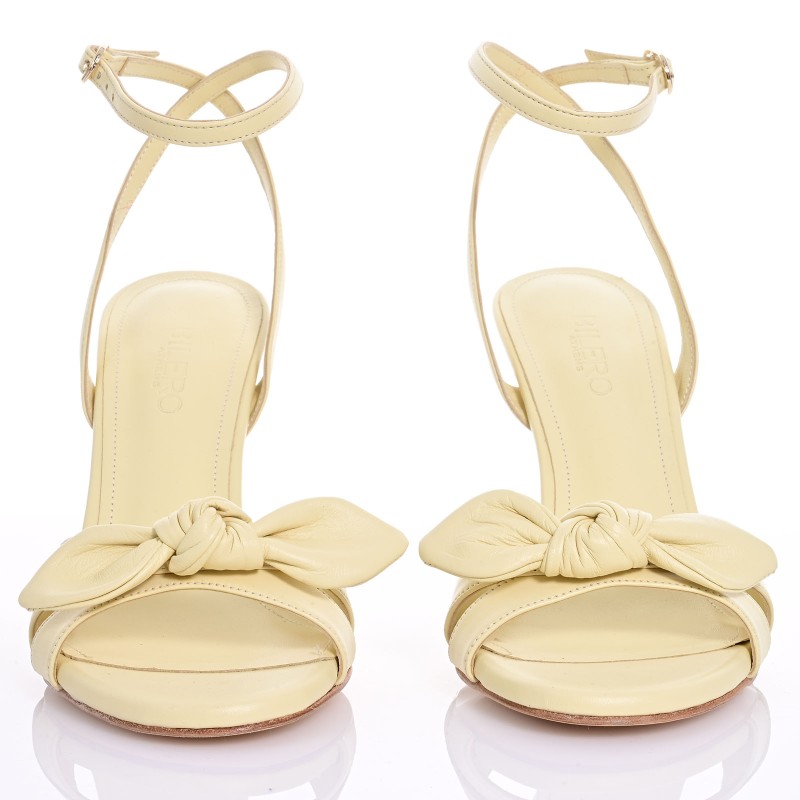 Women Sandals Yellow Leather