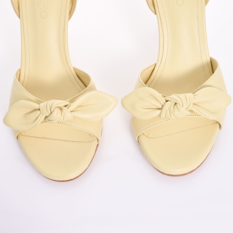 Women Sandals Yellow Leather