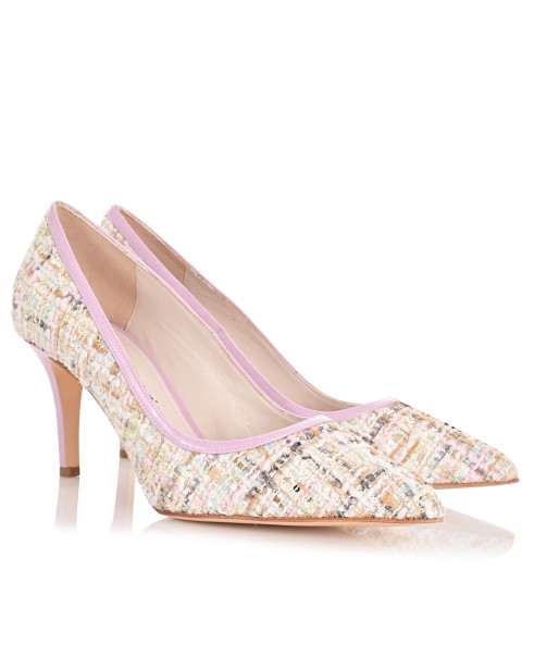Women Lilac Leather Pumps