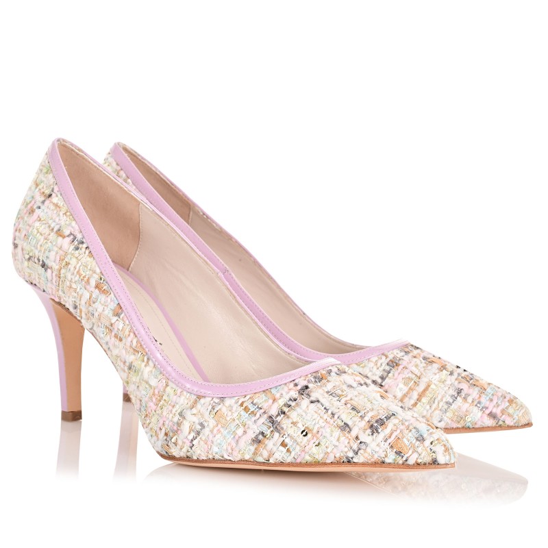 Women Lilac Leather Pumps
