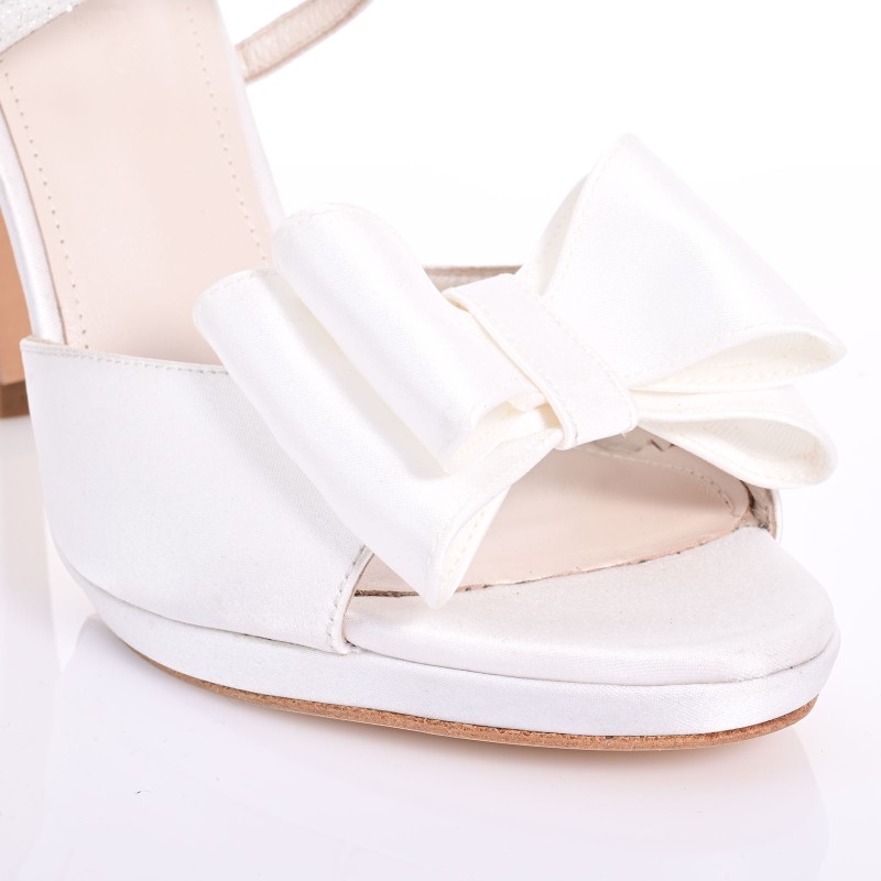 Bridal Sandals White Satin