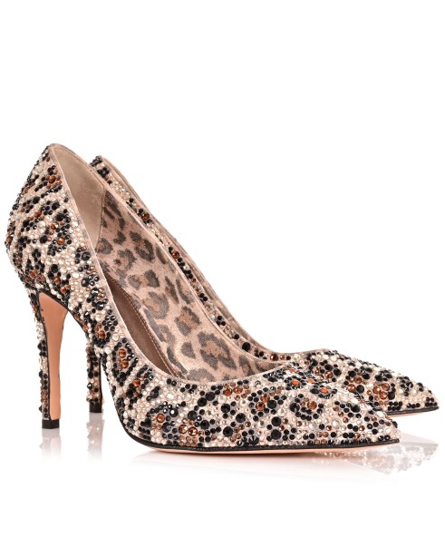 Women's Leopard Leather Pumps