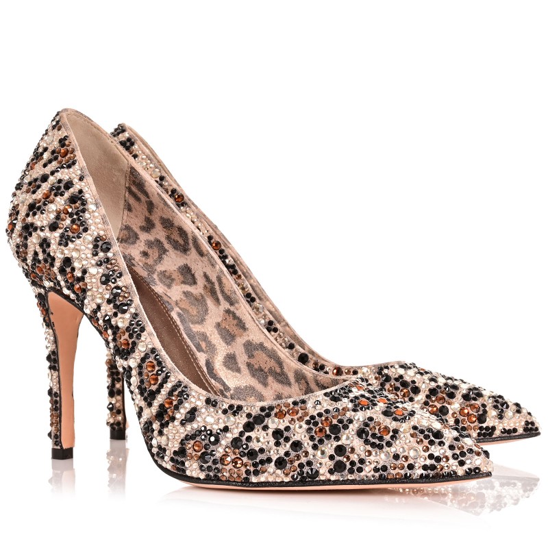 Women's Leopard Leather Pumps