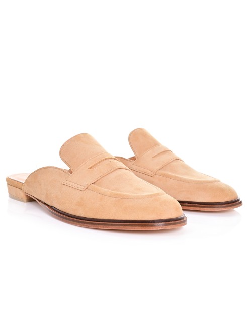 Women's Mules Biscuit Suede Leather