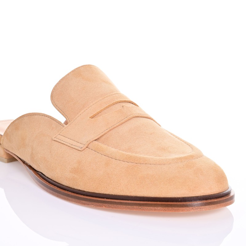 Women's Mules Biscuit Suede Leather