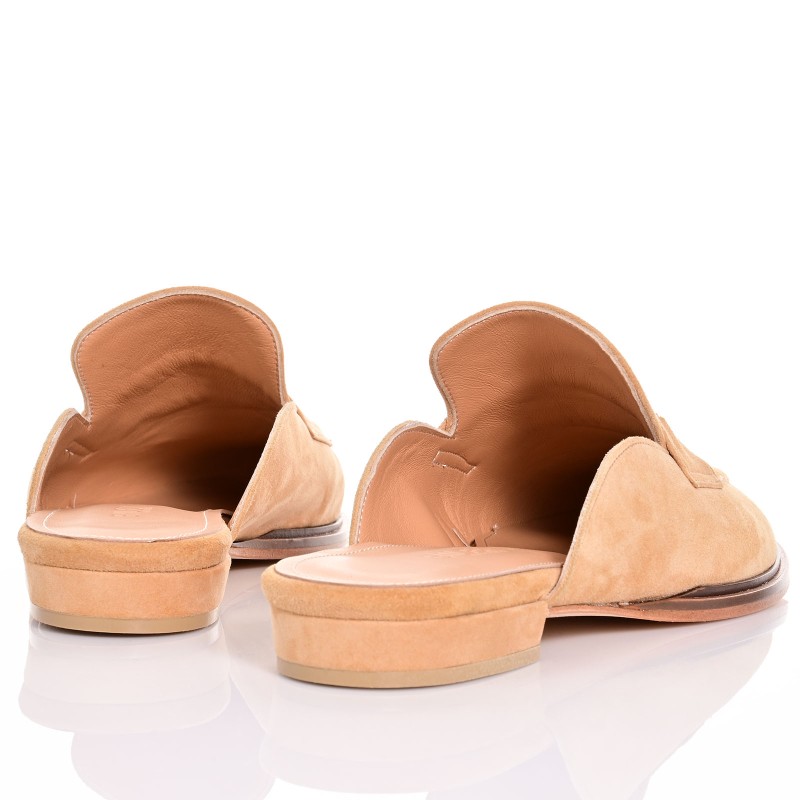 Women's Mules Biscuit Suede Leather