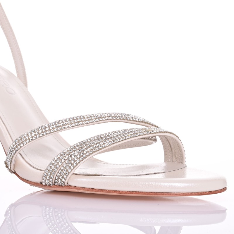 Bridal Sandals Ivory Pearl Leather