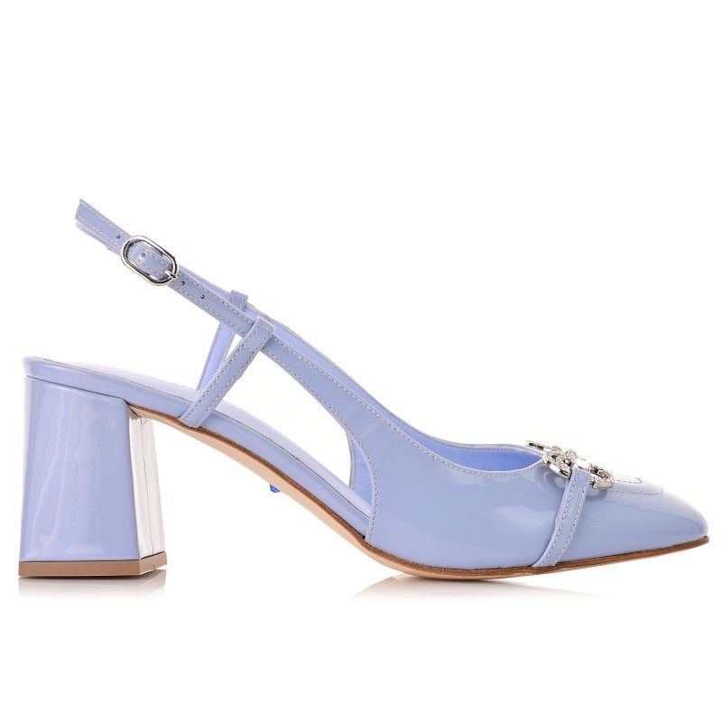 Women's Blue Patent Leather Pumps