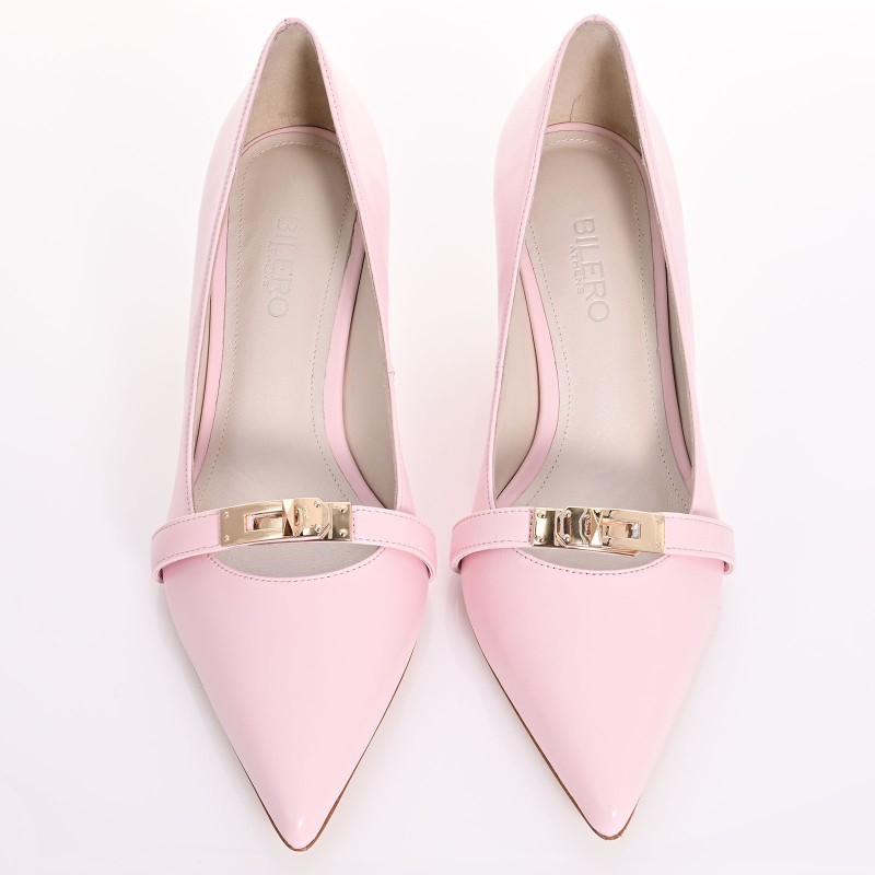 Women's Pink Leather Pumps