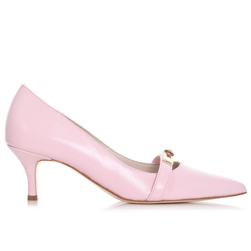 Women's Pink Leather Pumps