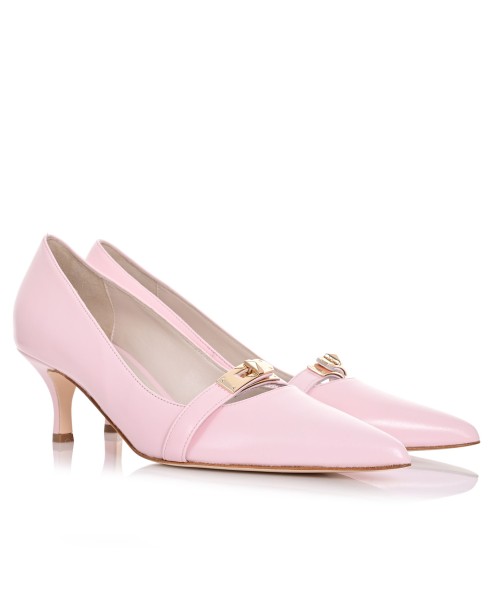 Women's Pink Leather Pumps
