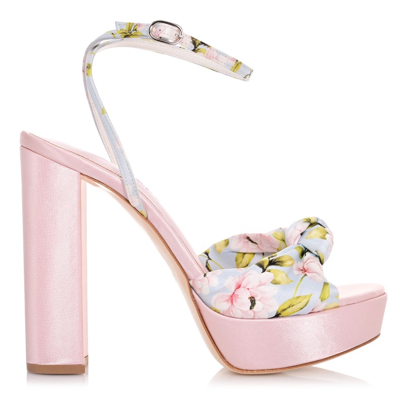 Women's Pink Satin Sandals