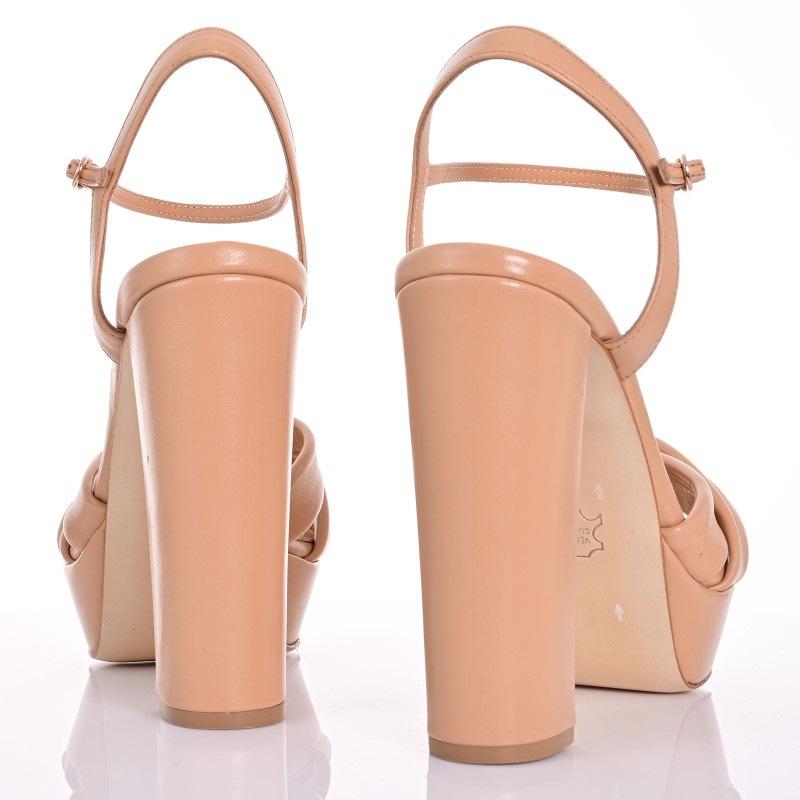 Women's Biscuit Leather Sandals