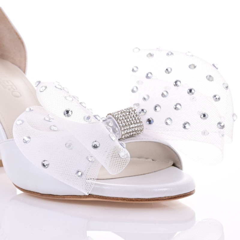 Ivory Pearl Leather Bridal Sandals