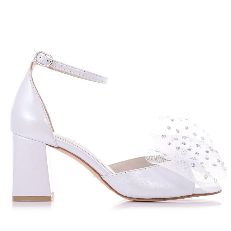Ivory Pearl Leather Bridal Sandals