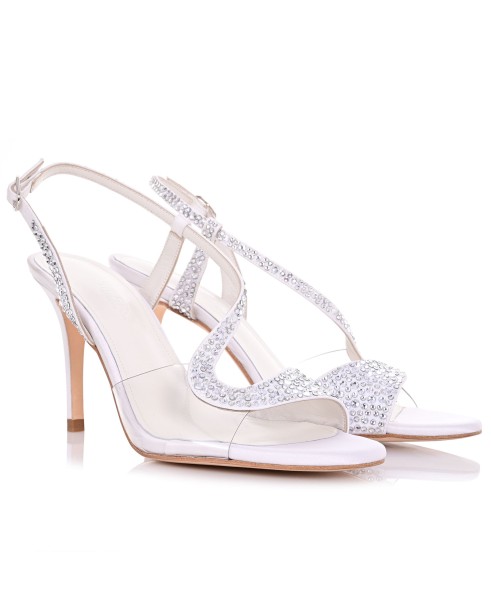 Bridal Sandals White Satin