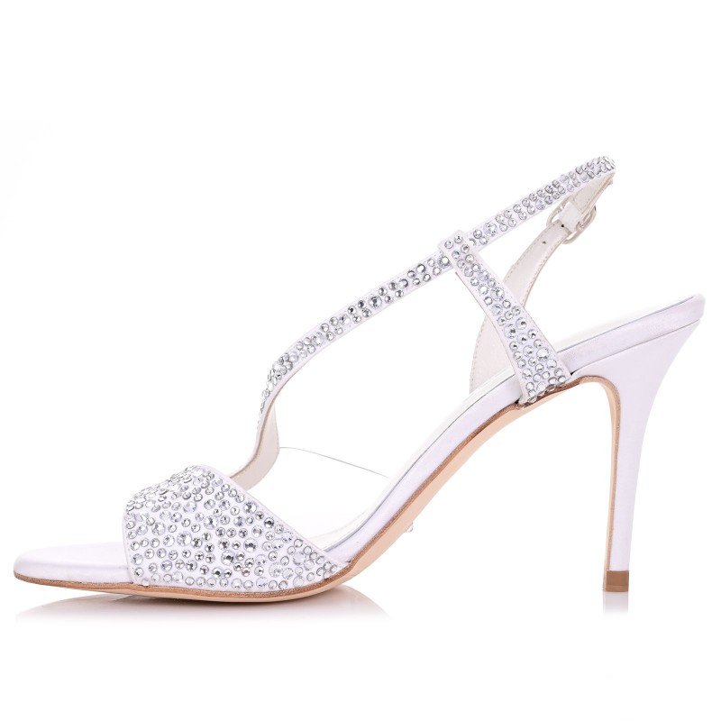 Bridal Sandals White Satin