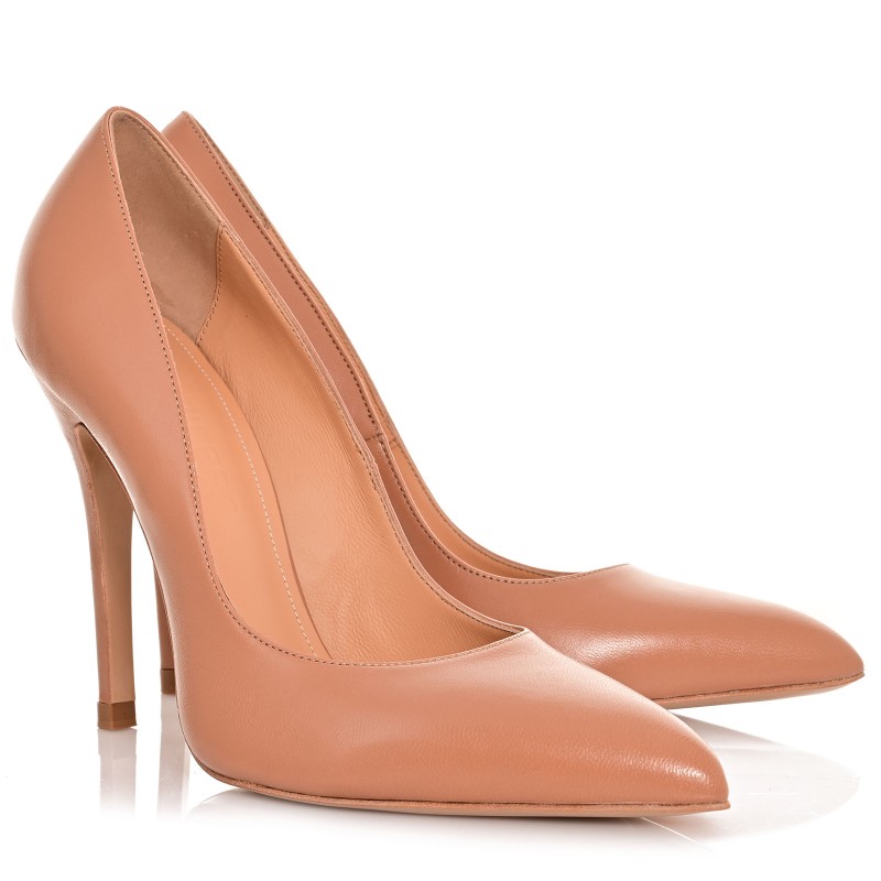 Women Biscuit Leather Pumps