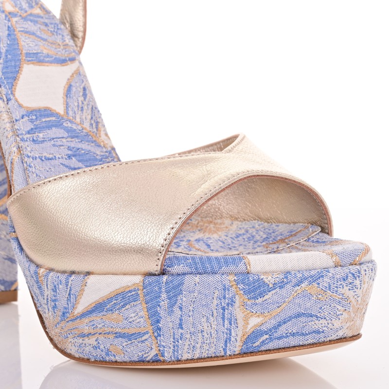 Women Gold Leather Sandals