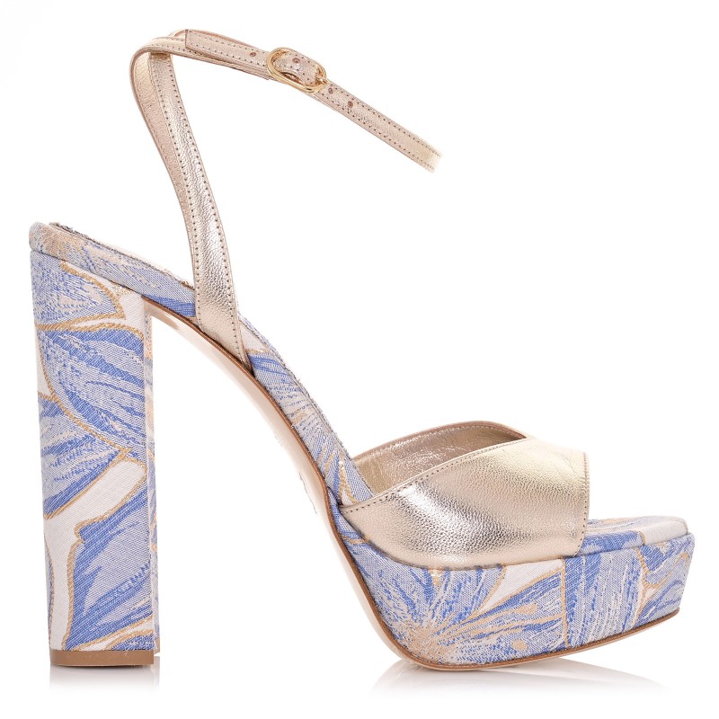 Women Gold Leather Sandals