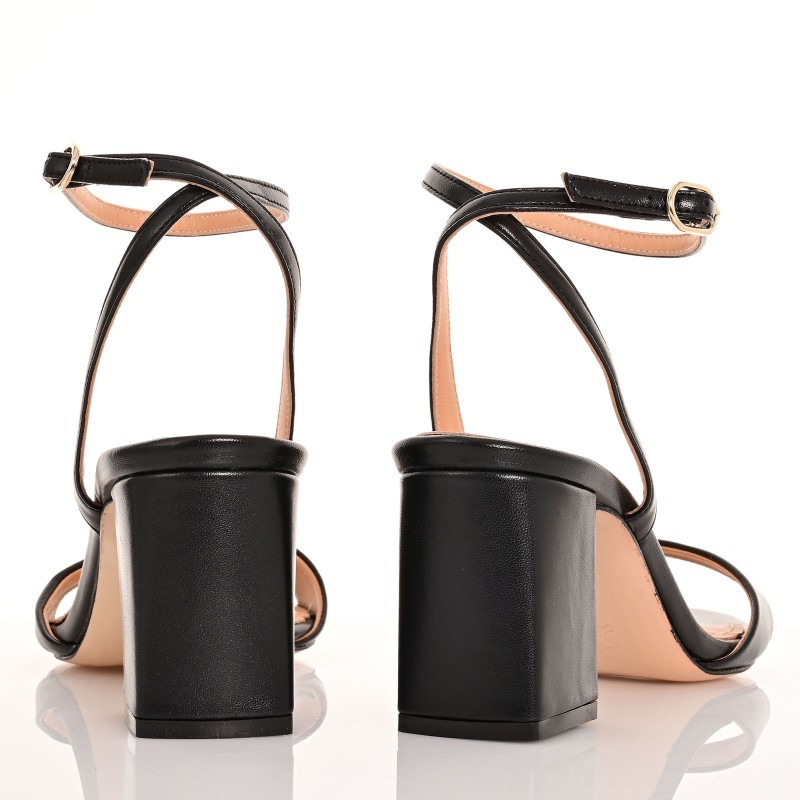 Women Sandals Black Leather