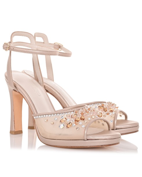Bridal Sandals Metallic Steel