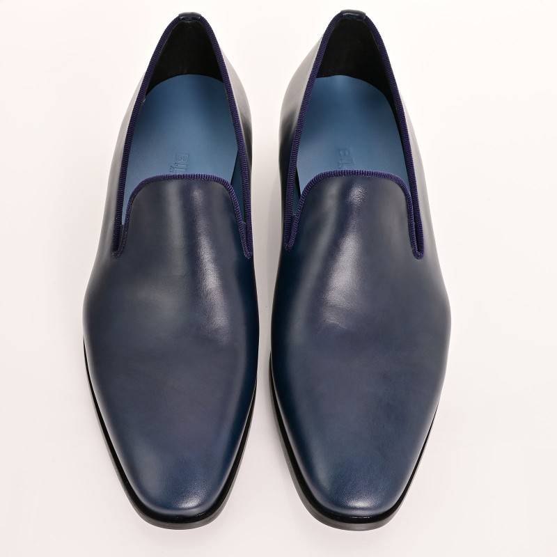 Men Shoes Blue Leather