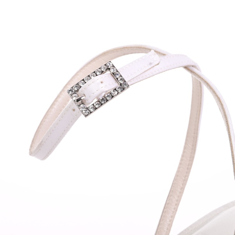 Bridal Sandals White Satin